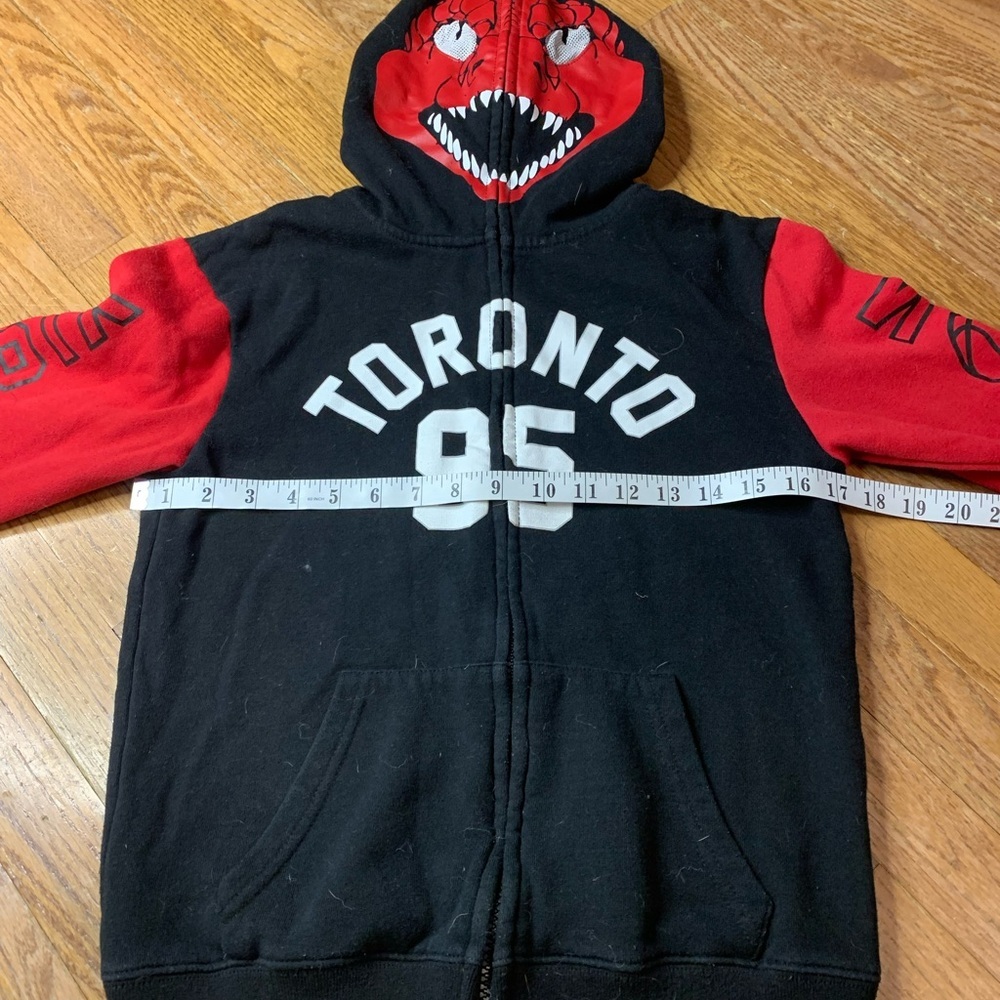 Peepin & Creepin Toronto 95 Raptors Style Shark Hood Full Zip Hoodie - Youth M - Picture 10 of 11